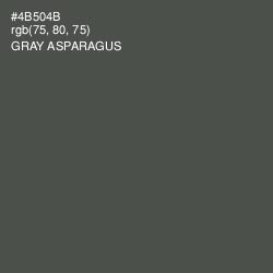#4B504B - Gray Asparagus Color Image
